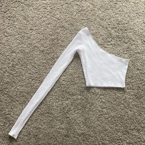 ARE YOU AM I Asymmetrical Rib Top